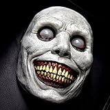 Bekrgwiy Halloween Mask Smiling Demons Horror Mask Scary Mask for Adult, Halloween Creepy mask, Halloween Cosplay Scary Mask,Halloween Novelty Mask with Red Eyes for Adult