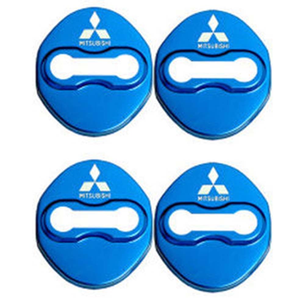 4 PCS Car Door Lock Cover, for 2018 Mitsubishi e-Evolution Concept Anti-Corrosion Car Door Latch Protective Cover Latch Cover Striker Protector Cap Sticker,A