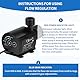 SWAWIS Wasserpumpe 12V 800L/H 4,5M Tauchpumpe Wasserpumpe Klein mit Drehzahlregelung Netzadapter Teichpumpe Pumpe Mini Wasserpumpe Pumpe Wasser Aquarium Pumpe für Wasserzirkulationssystem