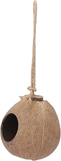 Happyyami 1pc Coconut Shell Bird Nest Outside Toys Bird Water Feeder Outdoor Bird Feeder Hanging Bird House Bed Pet Hanging Bed Parrot Bird Shelter Weaving Birds Shelter Artificial Bird Nest