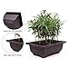 MUZHI 12PACK RetroStyle Plastic Bonsai Training Pots Balcony Indoor Rectangle Square Flower Pots 6