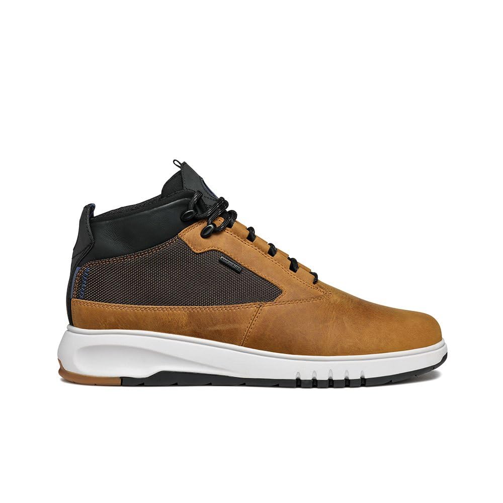 Geox Men's U Aerantis 4x4 B AbxAnkle Boot, Ochre Dk Coffee, 8 UK