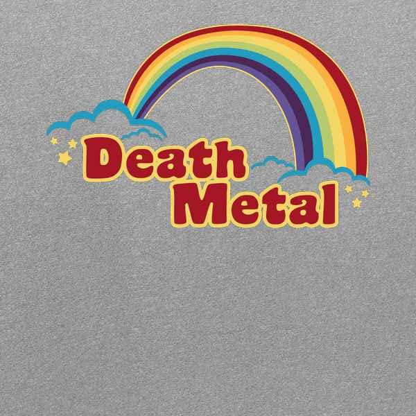 Pop Threads Death Metal Retro Rainbow 70s 80s Sarcastic Graphic Tee T-Shirt for Men2