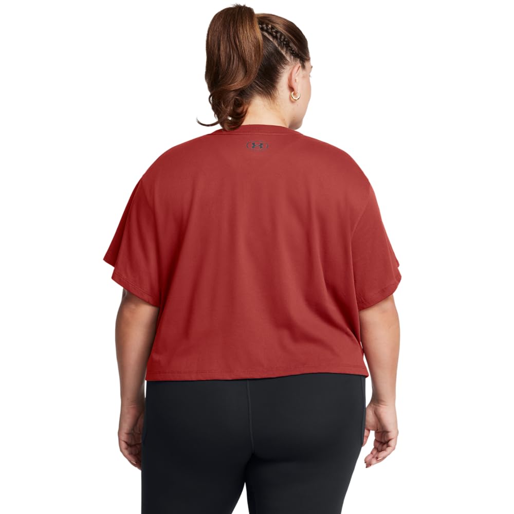 Under Armour T-Shirt à Manches Courtes avec Logo Court pour Femme