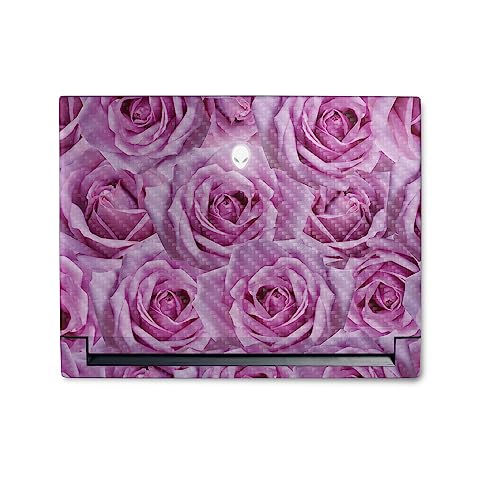 Image of MightySkins Carbon Fiber Skin Compatible with Alienware M18 R1 (2023) Full Wrap Kit - Box of Roses | Protective, Durable Textured Carbon Fiber Finish | Easy to Apply & Change Styles | Made in The USA