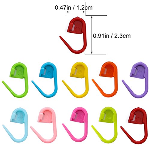 Maosifang 120 Locking Stitch Markers Knitting Counter and 9 Large-Eye Blunt Quilting Yarn Sewing Tapestry Darning Crafting Weaving Stringing Needles,3 Sizes