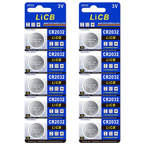 Amazon | LiCB 10個入 CR2032 リチウム ボタン 電池 3V 2032