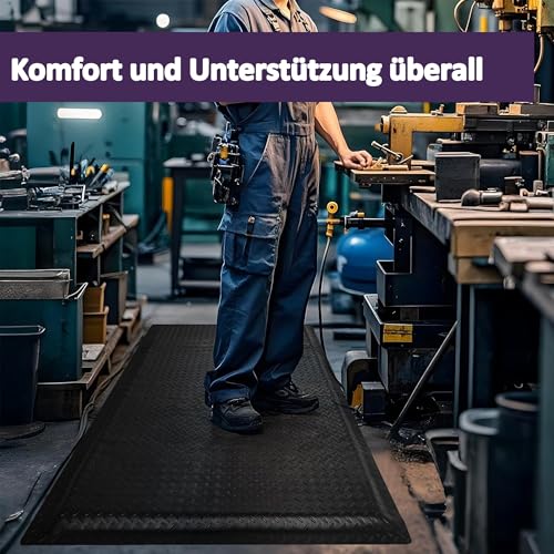 bimiti Anti Ermüdungsmatte für Steharbeitsplätze, Ergonomische Arbeitsplatzmatte für gesundes, 60 x 152 cm Antimüdigkeitsmatte, Wasserabweisende Anti Fatigue Stehmatte Steharbeitsplatz Fußmatten