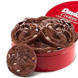 David’s Cookies Fresh Baked Decadent Jumbo Smores Cookies Gift Basket Tin – Flavorful Gourmet Cookies – Ideal Food Gift for Corporate, Birthday, Fathers and Mothers Day, Get Well and Other Special Occasions – 2 lb (8 pcs)