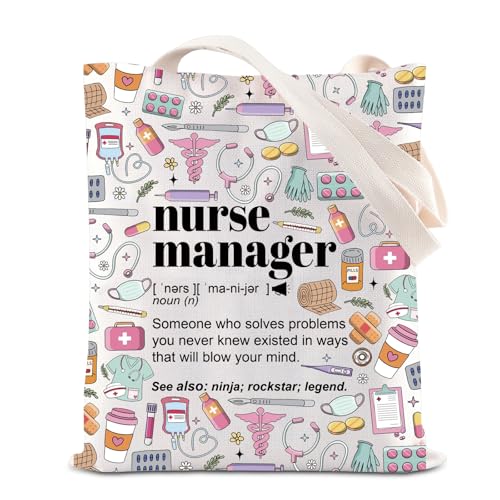TGBJE Nurse Manager Tote Bag Nurses Practitioner Thank You Gifts Chaos CoordinatorGift For Manager Leader (N Manager Tote)
