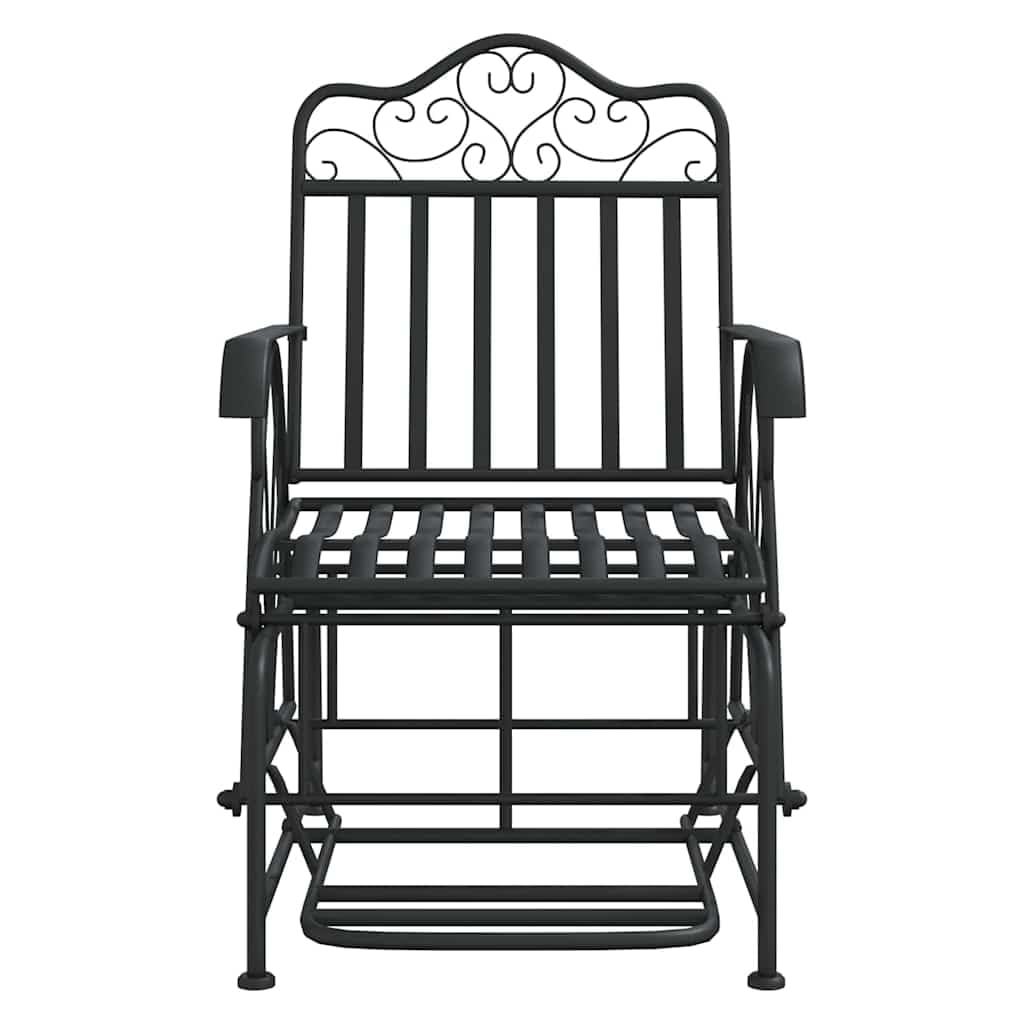 SYDE Banco Balancín de Acero Negro 61 cm | Resistente a la intemperie, uso diario al aire libre, capacidad 110 kg, diseño elegante