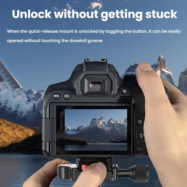 Image of Claw Quick Release Plate Tripod QR Camera Mount Adapter, Quick Setup Kit with 1 /4'' Screw Compatiable for Canon /Sony /Nikon Cameras /Zhiyun /Feiyu /DJI /Moza Stablizers Switch Between Tripod /Monopod /Slider