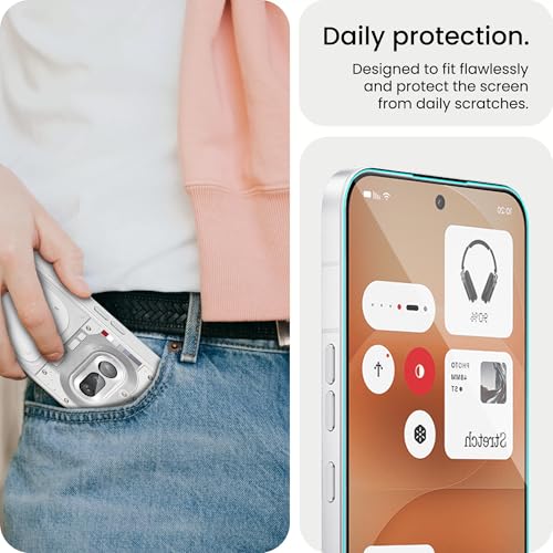 Image of FIRST MART Tempered Glass for Nothing Phone 4A 5G with Silver Camera Ring Guard & Installation Kit | HD Clear Edge-to-Edge Screen Protector, Scratch Resistant, Case-Friendly | Pack of 1