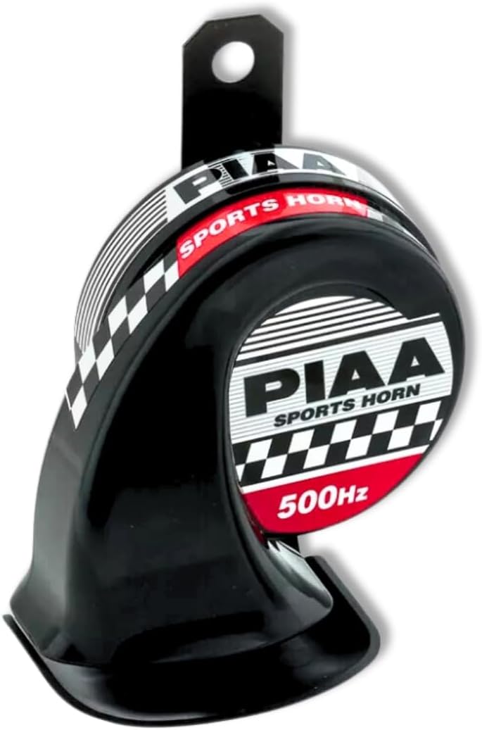 PIAA 76500 Universal Loud Horn for Car Truck Motorcycle SUV UTV ATV Van Powersports 500Hz Truck Horns for Pickups Replacement Kit (Pack of 1)