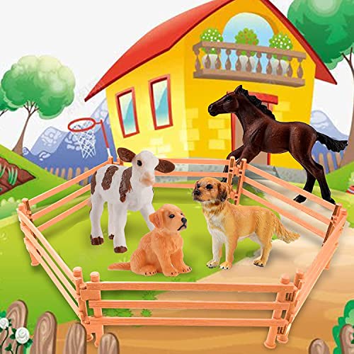 YeahBoom 40 Stücke Pferdezaun Spielzeug,Mini Pferd Corral Zaun,Pferd Corral Fechten Zubehör Spielzeug,Koppel Spielzeug… – Bild 5