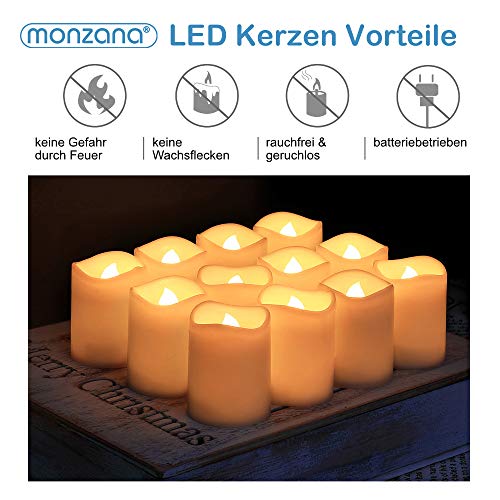 Monzana Candele Led Senza Fiamma 24 pz Timer