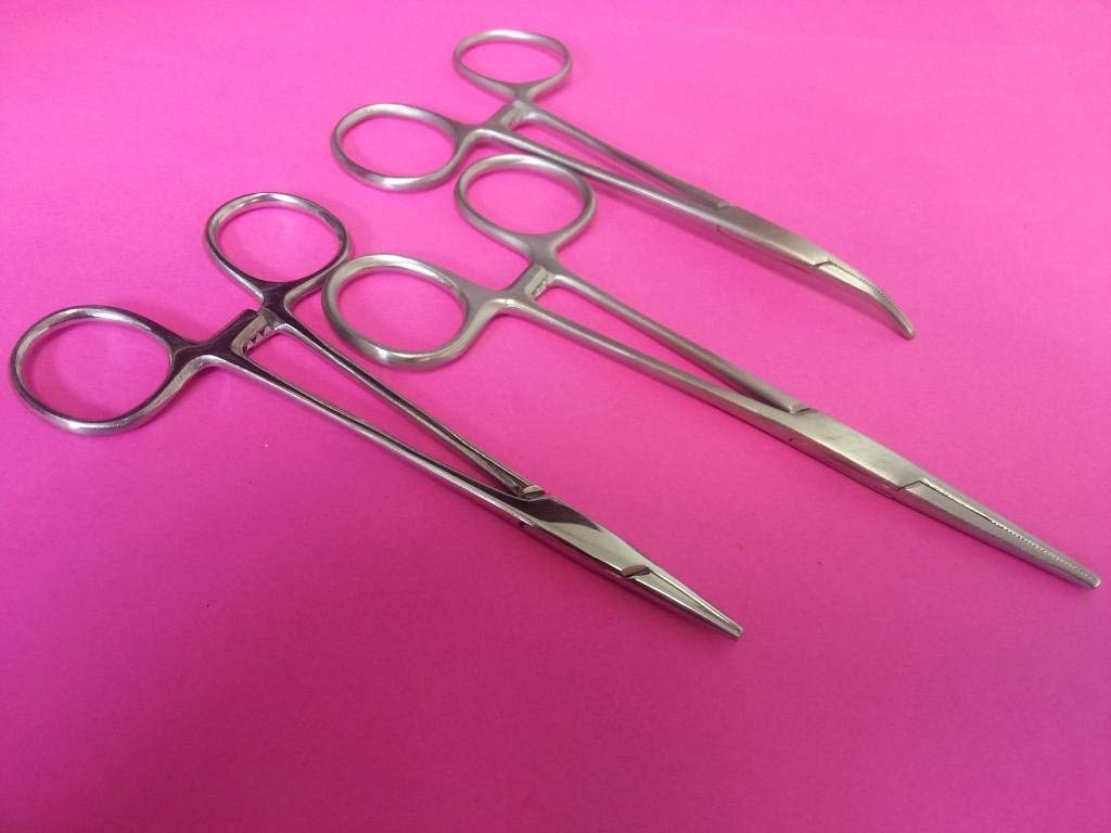 Forgesy 3 Pcs Premium Grade Webster Needle Holder 6" Smooth + Mosquito Hemostat Forceps 5" Curved + Kelly Hemostat Locking Forceps 7" Straight Suture Laceration Kit (B085CMLG8K) Amazon Price History, Amazon Price Tracker