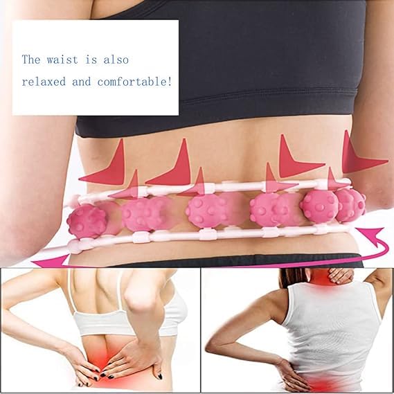 Body Muscle Rope 7 Wheel Back Massage Roller Massage Used for Soothing Back and Waist Roller Tool Rope Manual Masage Belt Roller Rope Muscle Roller Tool Body Muscle Rope 7 Wheel Back Massage Roller Massage Used for Soothing Back and Waist Roller Tool Rope Manual Masage Belt Roller Rope Muscle Roller Tool