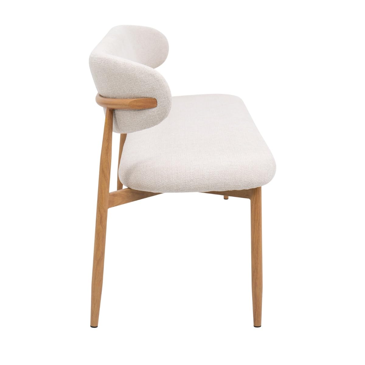 Giga Meubel Esszimmerbank Alexia | 180 cm | Beige/Natur | mit Rückenlehne