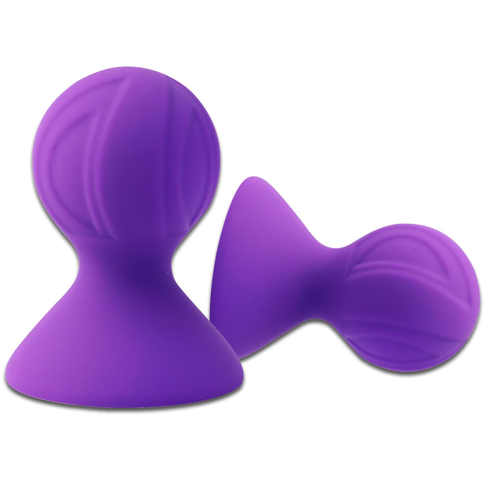 Nipple Retractors|Breastfeeding Silicone Suction Cups|for Women with Flat, Shy and Inverted Nipples|1 Pair Nipple Suction Cup Correctors (Purple)