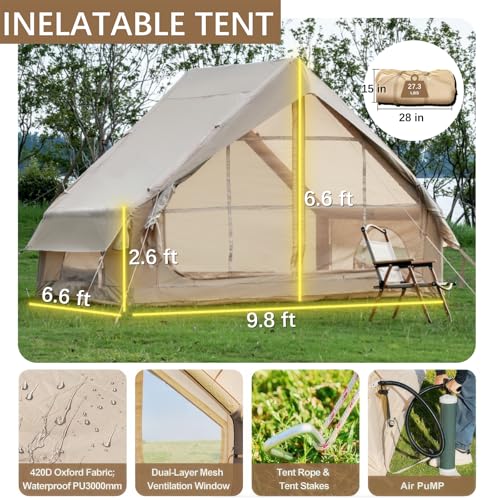 Carpa inflable para camping 4-6 personas resistente al agua miniatura 7