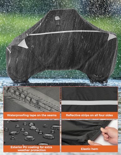 Image of KEMIMOTO UTV Cover 2 Seater Side by Side Cover Waterproof, 130 inch x 58 inch x 70 inch