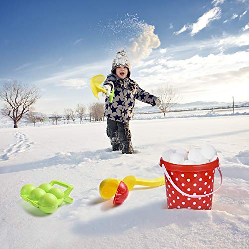 Fun Little Toys Beach Sand Toys For Kids Winter Snow Toys, Snowball Maker Tool Baby Beach Sand Outdoor Toys Snow Sand Molds 10 Pcs Sand Toys For Toddlers Snow Ball Clip Sand Snow Molds Toys #TOP2