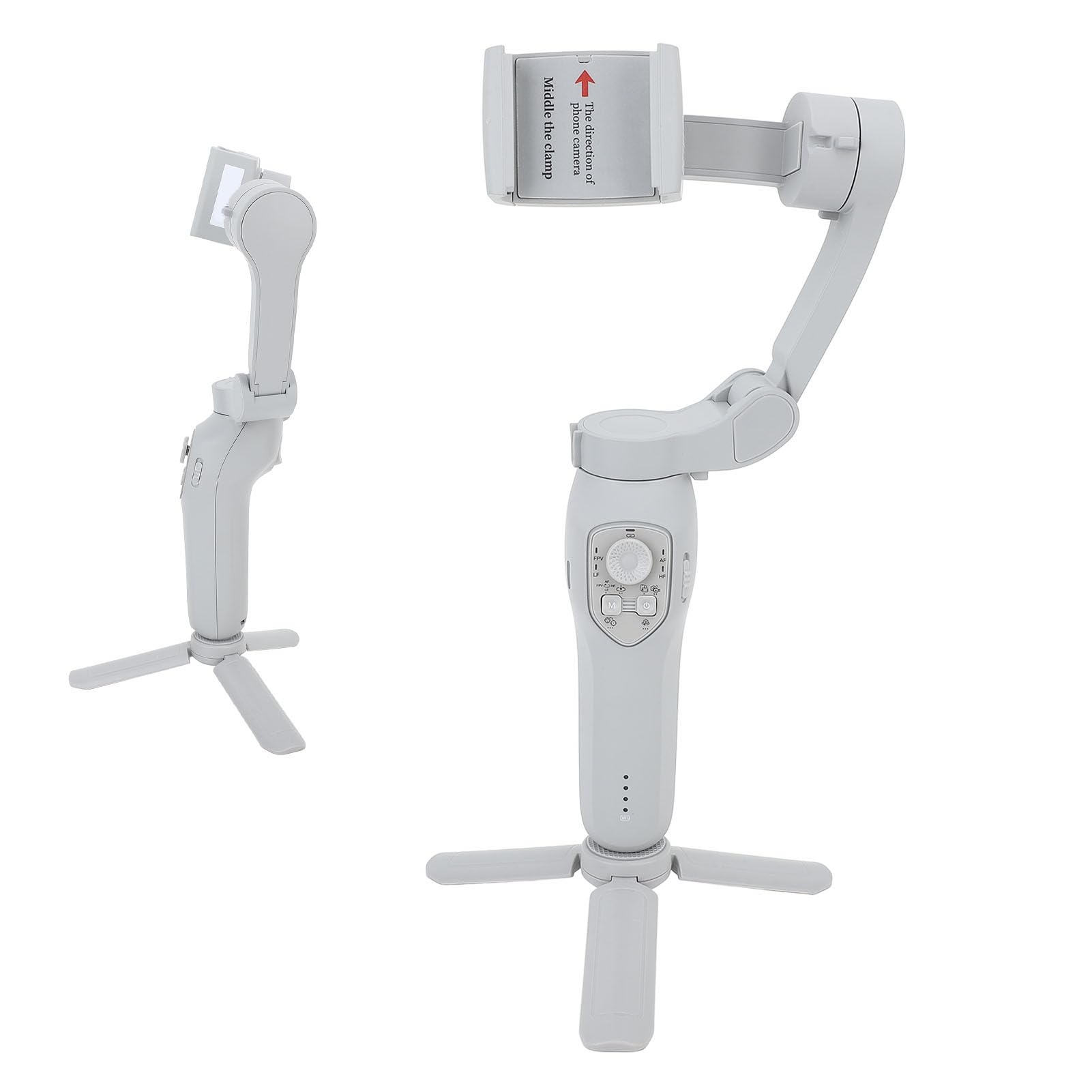 Kit Stabilizzatore Smartphone Registrazione Video Regolabile Pieghevole per Creatori di Contenuti ABS Materiale 280g Carico