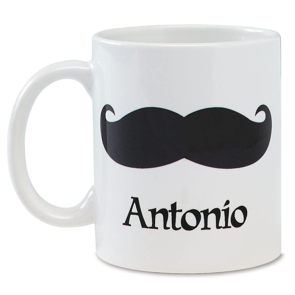 Mustache Personalized Coffee Mug - 11 oz. ceramic, Add Your Name, Microwave safe, Men's gift