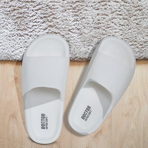 Men's Classic Ultra Soft Sliders/Slippers with Cushion FootBed for Adult | Comfortable & Light Weight | Stylish & Anti-Skid | Waterproof & Everyday Flip Flops for Gents/Boys D-5042