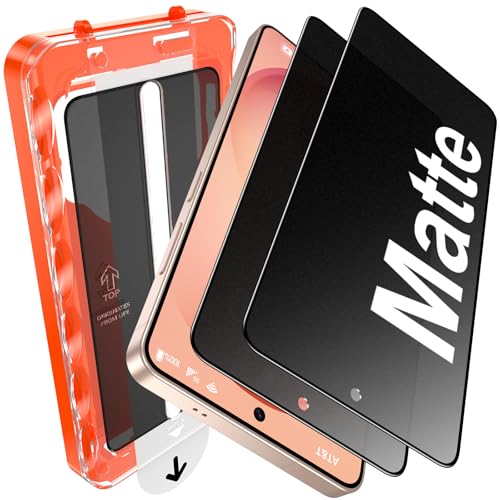 Image of UniqueMe 2 PACK for Samsung Galaxy S26 Matte Privacy Screen Protector | Anti-Glare, Anti-Fingerprint, Fingerprint Unlocking, Easy Installation, Bubble-Free, 9H Hardness, Tempered Glass