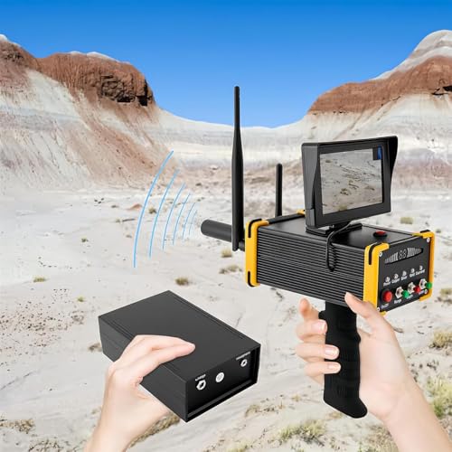 Detector de metales con pantalla LCD y rotación automática de 360° para la búsqueda de tesoros subterráneos profundos, alta sensibilidad para una detección óptima