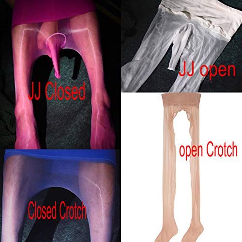 leesuo Women Men Sexy 1D Nylon Sheer Stockings Tights Low Waisted Ultrathin Seamless Shiny Glossy Pantyhose Oil Socks2