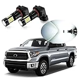 MEALAM 6000K Xenon White H10 9145 9140 LED Fog Lights Bulb 2400 Lumens Per Pair Halogen Lamps Replacement Compatible with 2007 2008 2009 2010 2012 2013 Toyota Tundra, Pack of 2
