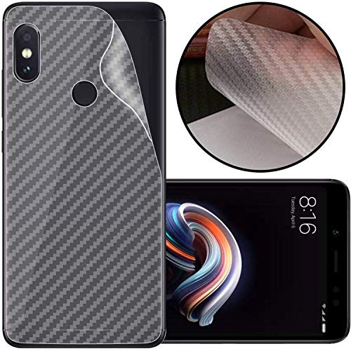 Image of Compatible with Redmi Note 5 Pro Back Screen Protective Film Carbon Fiber Skin Transparent Screen Guard Sticker