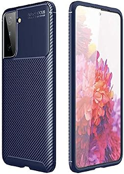 Spia Samsung Galaxy S21 ile uyumlu Kılıf Lacivert Karbon Silikon Orijinal Esnek İnce Geliştirilmiş Dayanıklı Darbe Karşıtı Koruyucu Yeni Nesil Tasarım (Samsung Galaxy S21, Lacivert)
