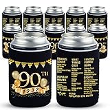 Yangmics 90th Birthday Can Cooler Sleeves Pack of 12-1932 Sign -90th Anniversary Decorations - Dirty...