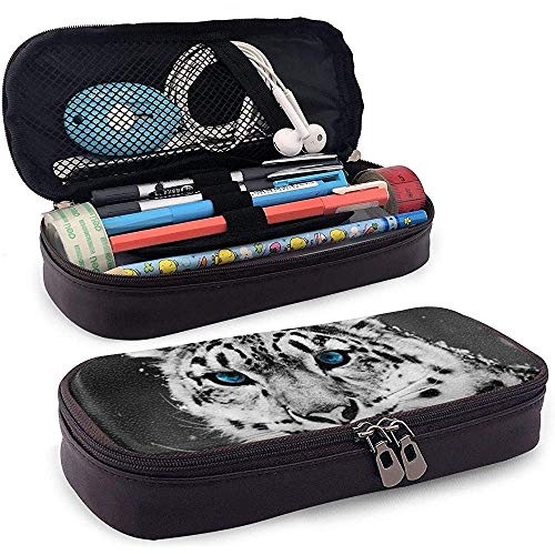 Preisvergleich Produktbild Große Kapazität Federmäppchen Stifthalter Praktisch mit Durable (Snow Leopard)