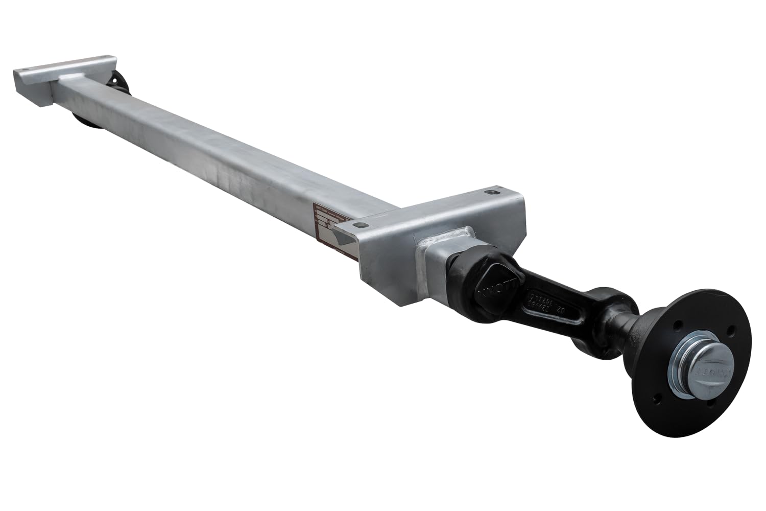 KNOTT Essieu Non freiné VG7-L pour remorque légère 750 kg, entraxe de Fixation 1380 mm et entraxe de moyeux 1880 mm, perçage 4x100 pour réparation et Entretien de châssis