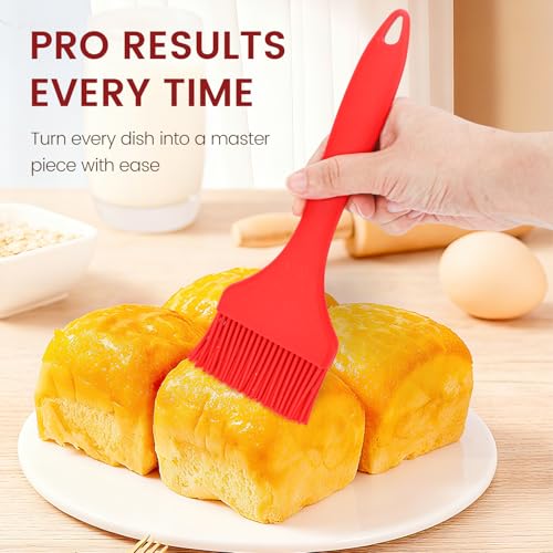 Yooyan Silikon Pinsel, 2er Set Backpinsel Silikonpinsel, Silikonpinsel Küche 21cm Länge, Extra Breiter ölpinsel für Kochen, BBQ Grillen, Kochpinsel in Lebensmittelqualität und BPA frei
