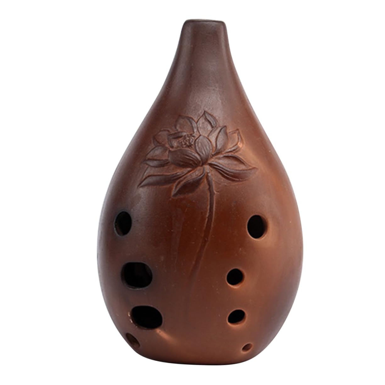 BESPORTBLE Ocarina in Ceramica Antica Xun Instrumento Flauto Cinese 10 Fori Tonalità F Suono Profondo Strumento Musicale per Principianti Artisti