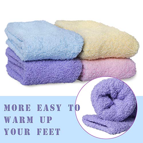Image of Loritta 6 Pairs Womens Fuzzy Socks, Winter Warm Fluffy Slipper Socks
