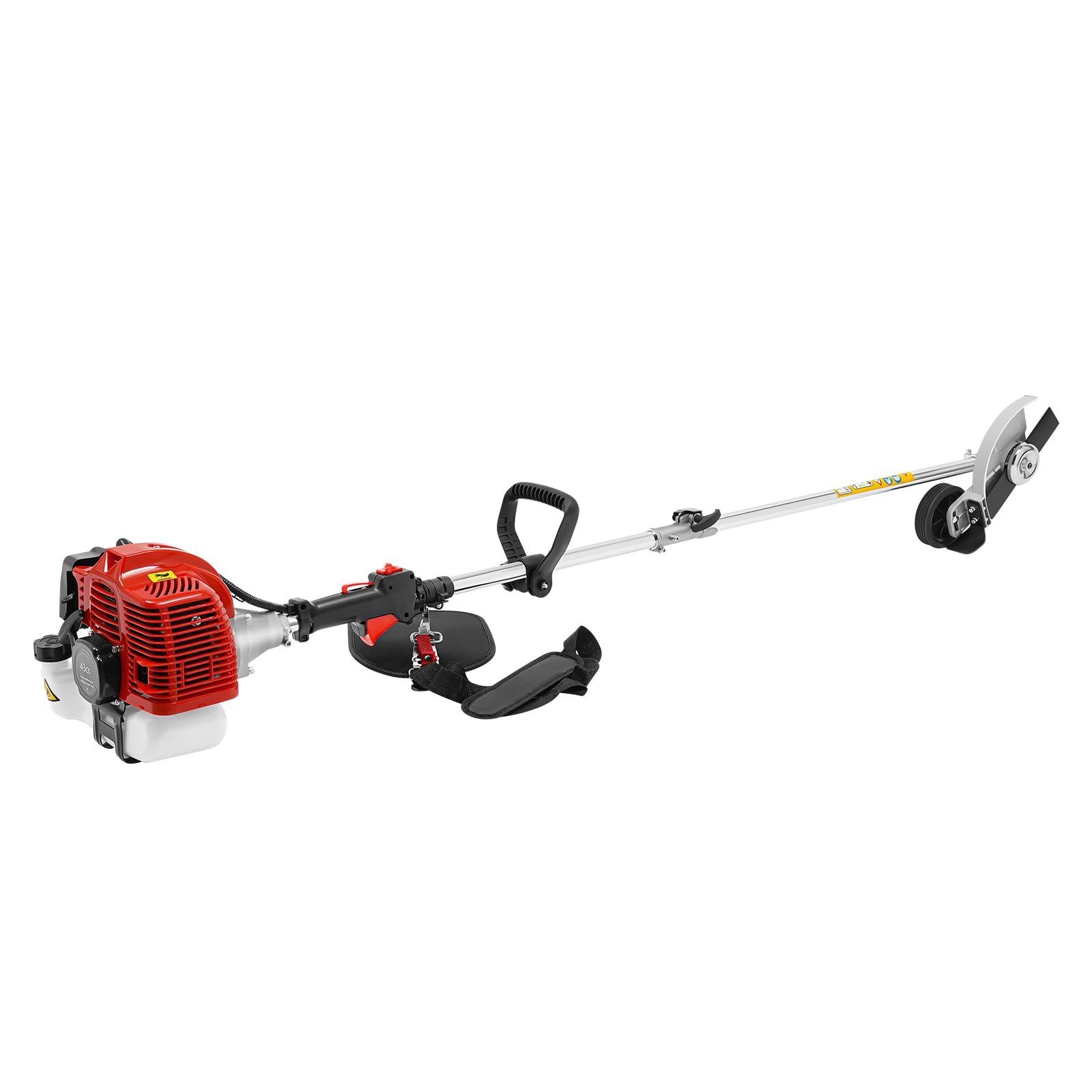 Desbrozadora de gasolina, 1,25 kW, 43 CC, motor de gasolina de 2 tiempos, multifunción, desbrozadora de gasolina con jarra de aceite, gafas de protección, embudo, correa de transporte, cortacésped de