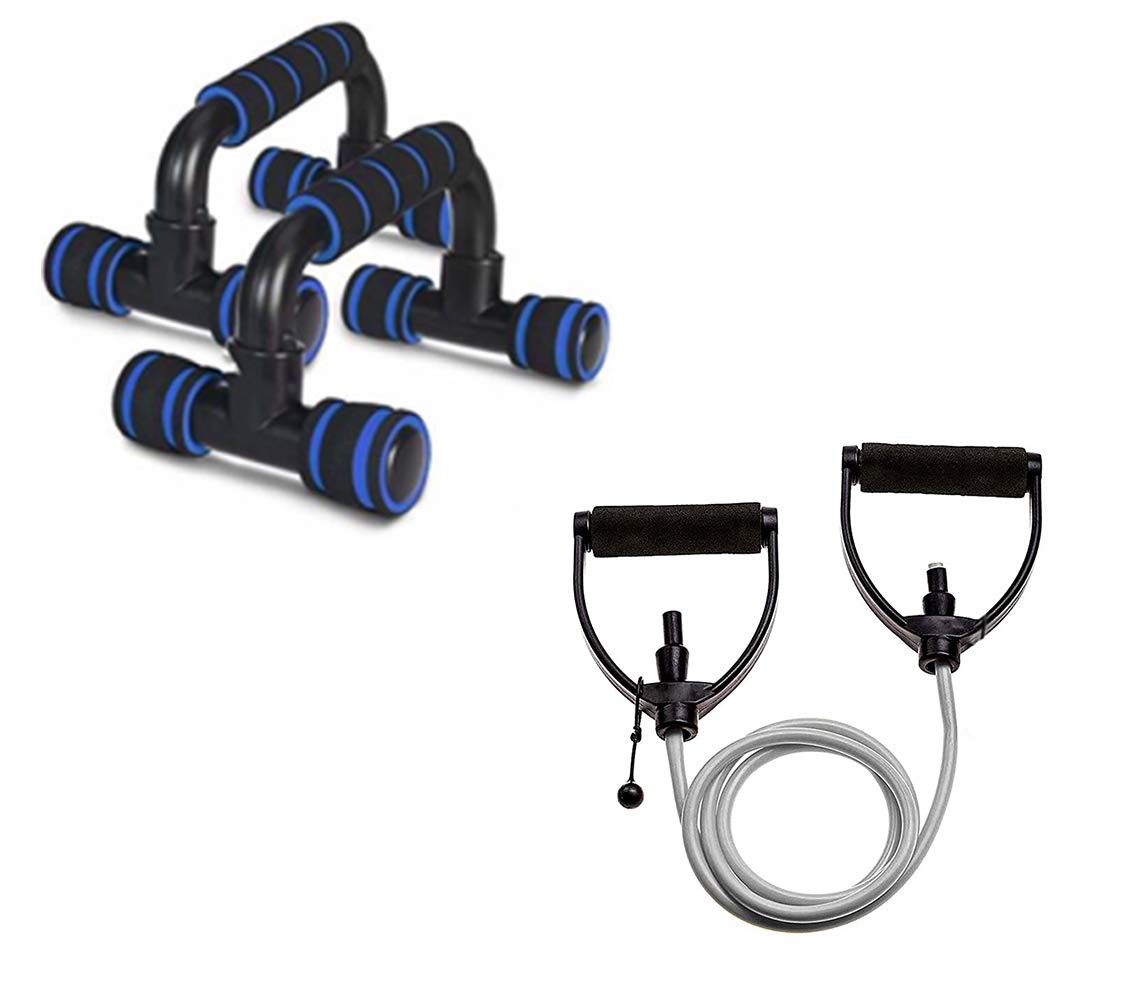 Cool Buddyzz 6-in-1 Home Gym Kit Push up Bar, Ab Wheel Roller, Toning Tube Resistance Band, Acupressure Mat, Hand Gripper & Jumping Rope Portable Equipment for Home Exercise & Workout (2 in 1 Kit) (B08P9L94MH) Amazon Price History, Amazon Price Tracker