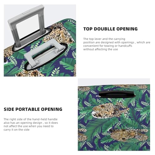 Tropical Animals Travel Luggage Cover Protector Suitcase Covers for Luggage Covers for Suitcase Fit 18-32 In L 5