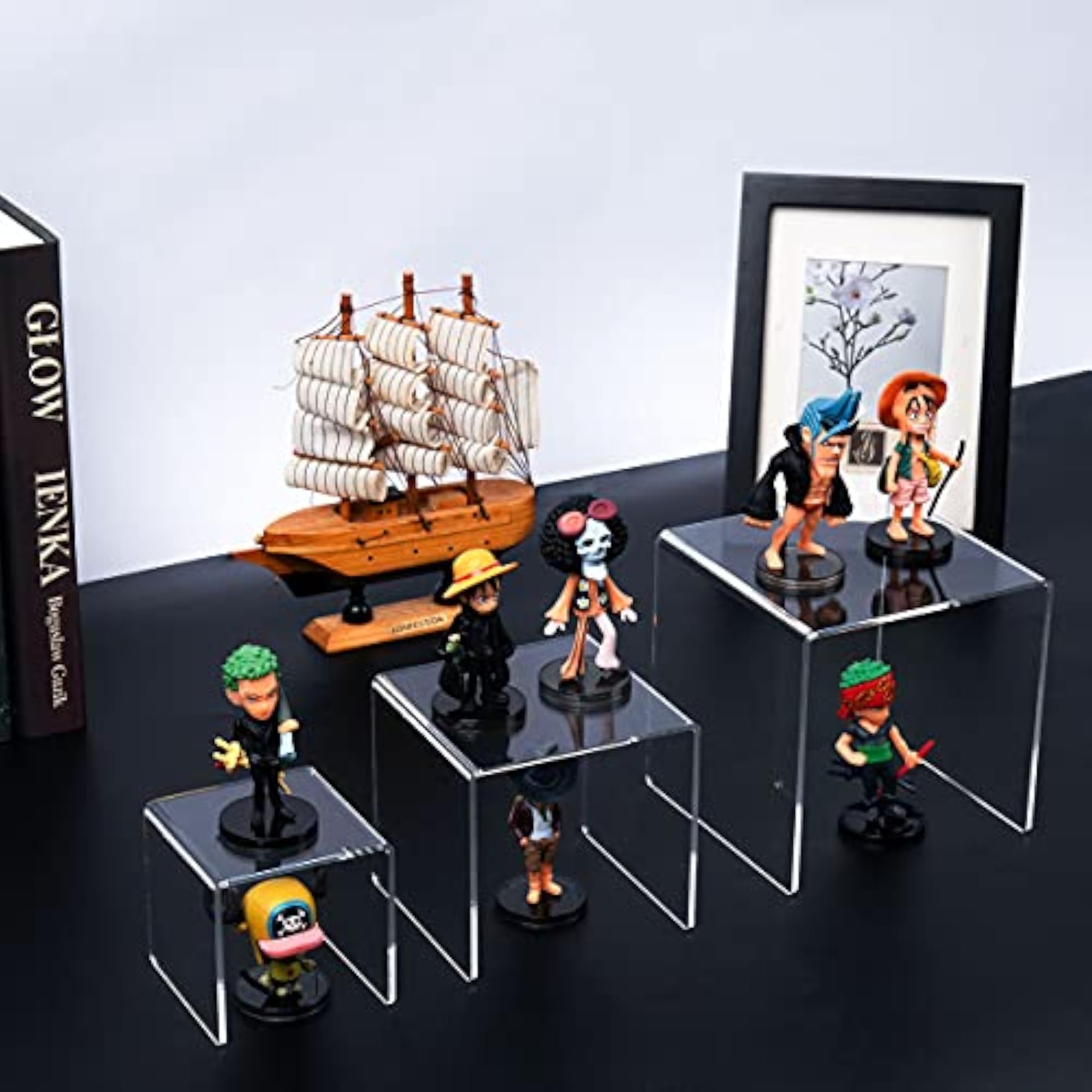 Clear Acrylic Display Risers 2 Sets