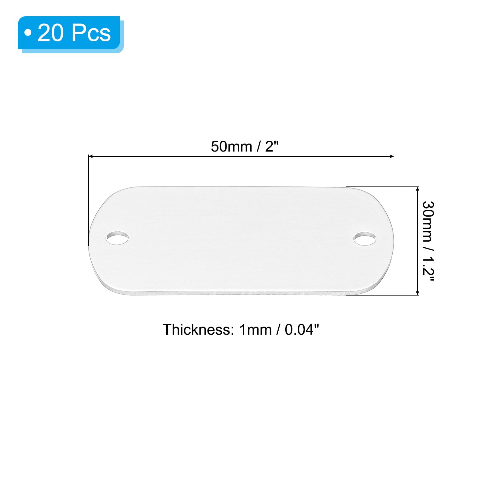 PATIKIL 20pcs Metal Stamping Blanks - Image 2