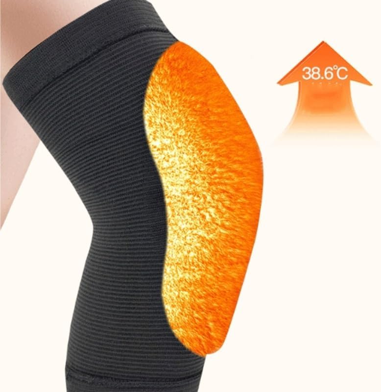 Exercise, Protection Thickened Plush Knee Pads Warm Knitted Knee Pads Cold Legs Thickened Knee Pads for Fitness, Cycling, Running, Playing Football