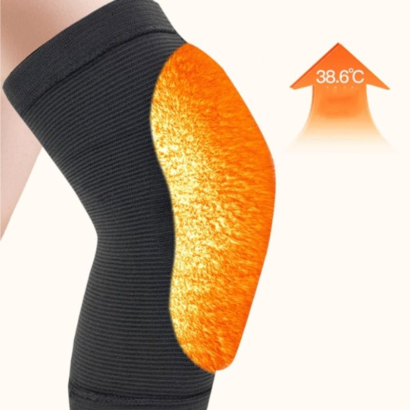 Thickened Plush Knee Pads Warm Knitted Cold Legs