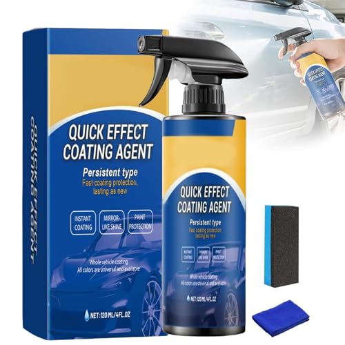2 Pcs Car Coating Spray Quick Effect Coating Agent for Car Wax Polish 3 in 1 High Protection Quick Effect Coating Agent Multifunctional Coating Renewal Agent for Cars